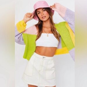 Le Lis COLOR BLOCK SWEATER CARDIGAN